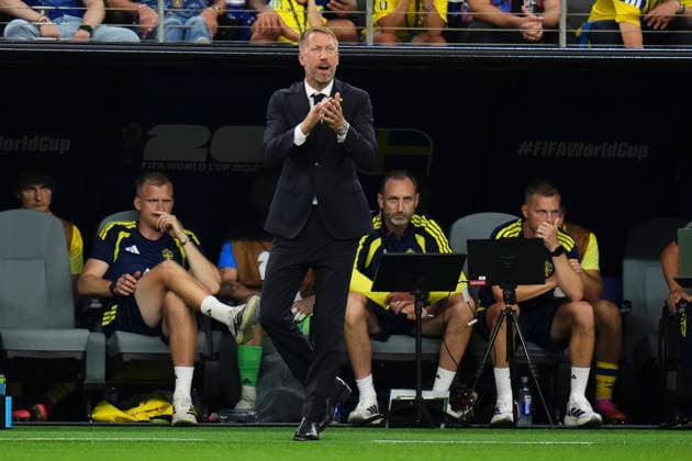 Japan v Sweden: Group F - FIFA World Cup, WM, Weltmeisterschaft, Fussball 2026 Graham Potter, head coach of Sweden, reacts during the FIFA World Cup 2026 Group F match between Japan and Sweden at Dallas Stadium on June 25, 2026 in Dallas, United States. Arlington TX United States  Copyright: xJosexBretonx originalFilename:bretonhernandez-japanvsw260625_npcZ5.jpg