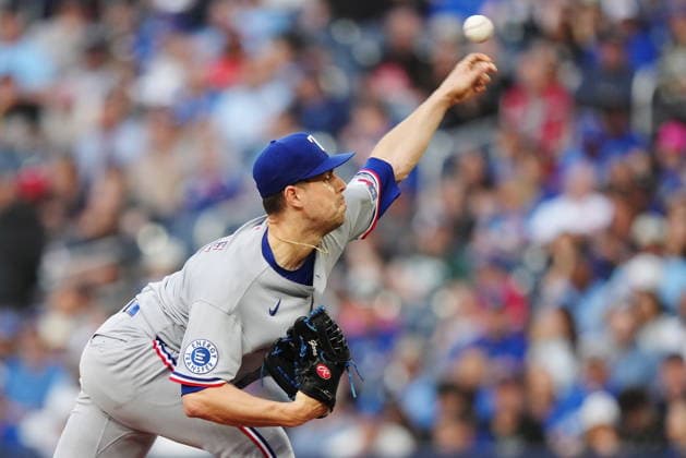 June 25, 2026, Toronto, On, CANADA: Texas Rangers pitcher MacKenzie Gore (1) works against the Toronto Blue Jays during second inning MLB, Baseball Herren, USA baseball action in Toronto, on Thursday, June 25, 2026. Canada News - June 25, 2026  - ZUMAc35_ 20260625_zaf_c35_109 Copyright: xNathanxDenettex