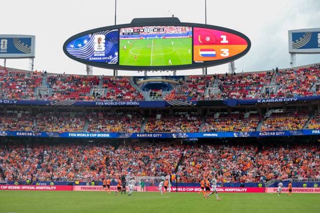 KANSAS CITY, 25-06-2026, Kansas City Stadium, World Cup 2026 Match between Tunesia and The Netherlands. Picture Shows overview during the match with a score of 1-3 Tunesia - Netherlands (World Cup 2026)  x204649832x Copyright: