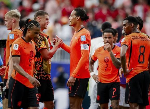 KANSAS - Virgil van Dijk of the Netherlands celebrates the victory over Tunisia after the FIFA 2026 World Cup Group F match between Tunisia and the Netherlands at Kansas City Stadium on June 25, 2026, in Kansas, United States. KOEN VAN WEEL ANP FIFA World Cup, WM, Weltmeisterschaft, Fussball 2026 group stage 2026 xVIxANPxSportx xxANPxIVx 562001191 originalFilename: 562001191.jpg