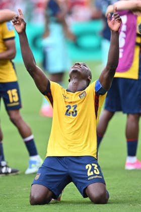 June 25, 2026, East Rutherford, New Jersey, United States of America: East Rutherford, United States of America. 25 Jun, 2026. Ecuador midfielder MOISES CAICEDO (23) celebrates after EcuadorÃ¢â‚¬â ¢s victor y over Germany in a World Cup 2026 Group E match. Ecuador defeated Germany 2 to 1. Credit: , Jr. Zuma Press East Rutherford United States of America - ZUMAa301 20260625_aaf_a301_002 Copyright: xBrooksxVonxArxx