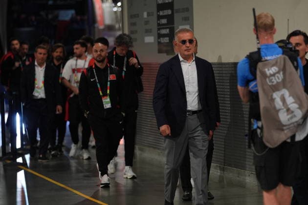 Turkiye v USA - FIFA World Cup, WM, Weltmeisterschaft, Fussball 2026 - Group D LOS ANGELES, CALIFORNIA - JUNE 25: TFF President Ibrahim Haciosmanoglu arrives to the stadium prior the 2026 FIFA World Cup First Stage Group D match between Turkiye and USA at the Los Angeles Stadium (SoFi Stadium) in Inglewood, California, United States on June 25, 2026. Tayfun Coskun Anadolu California United States. Editorial use only. Please get in touch for any other usage.  Copyright: x2026xAnadoluxTayfunxCoskunx