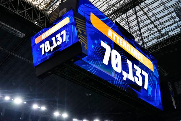 Japan v Sweden: Group F - FIFA World Cup, WM, Weltmeisterschaft, Fussball 2026 General view inside the stadium during the FIFA World Cup 2026 Group F match between Japan and Sweden at Dallas Stadium on June 25, 2026 in Dallas, United States. Arlington TX United States  Copyright: xJosexBretonx originalFilename:bretonhernandez-japanvsw260625_npyJu.jpg