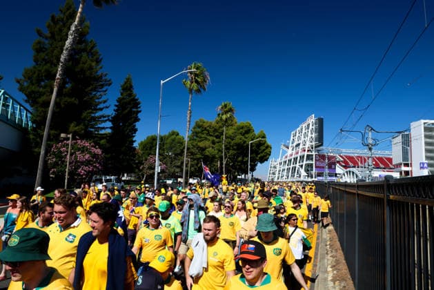 June 25, 2026, Santa Clara, California, USA: Santa Clara, USA - June 25 2026: Stadium atmosphere and fans before a FIFA World Cup, WM, Weltmeisterschaft, Fussball group match between Paraguay and Australia at San Francisco Bay Area Stadium World Cup 2026: Group D: Paraguay Vs Australia  - ZUMAp121 20260625_zsp_p121_005 Copyright: xChrisxPutnamx