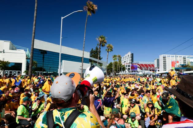 June 25, 2026, Santa Clara, California, USA: Santa Clara, USA - June 25 2026: Stadium atmosphere and fans before a FIFA World Cup, WM, Weltmeisterschaft, Fussball group match between Paraguay and Australia at San Francisco Bay Area Stadium World Cup 2026: Group D: Paraguay Vs Australia  - ZUMAp121 20260625_zsp_p121_009 Copyright: xChrisxPutnamx