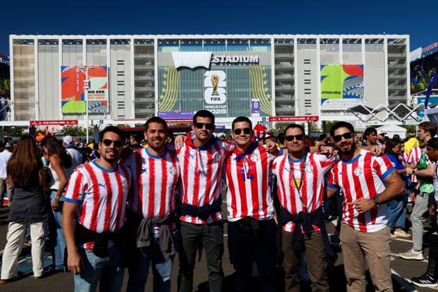 June 25, 2026, Santa Clara, California, USA: Santa Clara, USA - June 25 2026: Stadium atmosphere and fans before a FIFA World Cup, WM, Weltmeisterschaft, Fussball group match between Paraguay and Australia at San Francisco Bay Area Stadium Santa Clara USA - ZUMAp121 20260625_zsp_p121_019 Copyright: xChrisxPutnamx