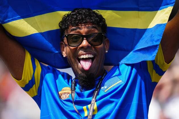June 25, 2026: A fan prior to a World Cup match between Ivory Coast and Curacao at Philadelphia Stadium in Philadelphia, Pennsylvania. CSM FIFA World Cup, WM, Weltmeisterschaft, Fussball 2026: Ivory Coast Vs Curacao JUN 25  - ZUMAc04_ 20260625_zma_c04_275 Copyright: xKylexRoddenx