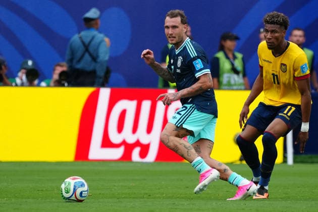 David Raum (Deutschland Germany) - New York 25.06.2026: Deutschland vs. Ecuador, MetLife Stadium, World Cup 26 Gruppe E, 3. Spieltag *** David Raum Germany New York June 25, 2026 Germany vs. Ecuador, MetLife Stadium, World Cup 26 Group E, Matchday 3