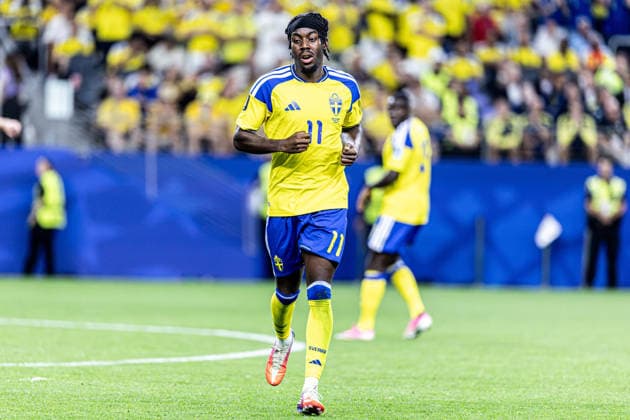 Japan vs. Sweden DALLAS, TX - 25.06.2026: JAPAN VS. SWEDEN - Anthony Elanga, during the match between Japan and Sweden, valid for the group stage of the 2026 FIFA World Cup, WM, Weltmeisterschaft, Fussball held at AT&amp;T Stadium, in Arlington, Texas, United States, this Thursday (25). (Photo: Danilo Fernandes Fotoarena) x2970907x  DaniloxFernandes