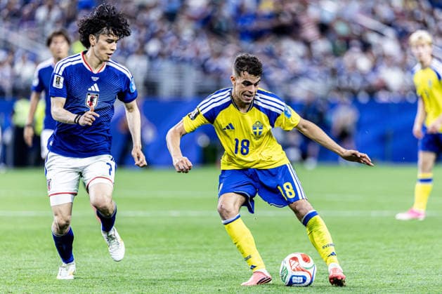 Japan vs. Sweden DALLAS, TX - 25.06.2026: JAPAN VS. SWEDEN - Yasin Ayari, during the match between Japan and Sweden, valid for the group stage of the 2026 FIFA World Cup, WM, Weltmeisterschaft, Fussball held at AT&amp;T Stadium, in Arlington, Texas, United States, this Thursday (25). (Photo: Danilo Fernandes Fotoarena) x2970908x  DaniloxFernandes
