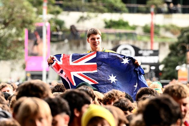 WORLD CUP LIVE SITE SYDNEY, Spectators are seen at a live site during the FIFA World Cup, WM, Weltmeisterschaft, Fussball Group D match between Australia and Paraguay at Tumbalong Park, in Sydney, Friday, June 26, 2026 ( NO ARCHIVING SYDNEY NEW SOUTH WALES AUSTRALIA  Copyright: xDANxHIMBRECHTSx 20260626134807522575