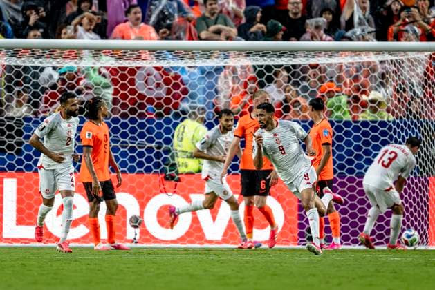 KANSAS CITY - Hazem Mastouri of Tunisia celebrates his 1-2 goal during the 2026 World Cup at Arrowhead Stadium on June 25, 2026, in Kansas City, United States. (Photo by Stefan Koops EYE4IMAGES DeFodi Images) - *** KANSAS CITY Hazem Mastouri of Tunisia celebrates his 1-2 goal during the 2026 World Cup at Arrowhead Stadium on June 25, 2026, in Kansas City, United States. Photo by Stefan Koops, EYE4IMAGES, DeFodi Images