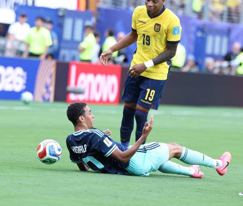 FIFA World Cup, WM, Weltmeisterschaft, Fussball 2026 EAST RUTHERFORD, NEW JERSEY - JUNE 25: Ecuador secured a 2-1 victory over Germany in their FIFA World Cup 2026 Group E match at MetLife Stadium on June 25, 2026 in East Rutherford, New Jersey, United States. Ecuador produced a spirited performance to claim all three points and finish the group stage on a high while Germany suffered their first defeat of the tournament. New York New Jersy MetLife Stadium USA Copyright: xseshadrixSUKUMARx