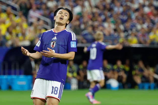 Ayase Ueda of Japan reacts during the FIFA World Cup, WM, Weltmeisterschaft, Fussball 2026 Group F match between Japan and Sweden at AT&T Stadium in Dallas, USA, 25 June 2025. FIFA World Cup 2026 - Group F - Japan vs. Sweden !ACHTUNG: NUR REDAKTIONELLE NUTZUNG!  Copyright: xMariscalx GR5128 20260626-55020713204_1