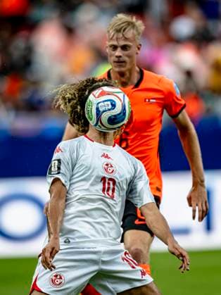 KANSAS CITY - Hannibal Mejbri of Tunisia during the 2026 World Cup at Arrowhead Stadium on June 25, 2026, in Kansas City, United States. (Photo by Stefan Koops EYE4IMAGES DeFodi Images) - *** KANSAS CITY Hannibal Mejbri of Tunisia during the 2026 World Cup at Arrowhead Stadium on June 25, 2026, in Kansas City, United States Photo by Stefan Koops EYE4IMAGES DeFodi Images