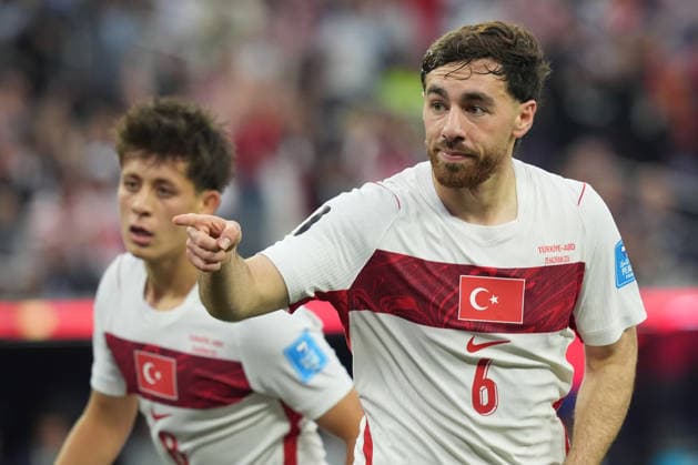 Orkun Kokcu of Turkey celebrate a goal during the FIFA World Cup, WM, Weltmeisterschaft, Fussball 2026 group stage match Turkey against United States at the SoFi Stadium in Los Angeles, United States, 25 June 2026. FIFA World Cup 2026 - Group D - Turkey vs USA !ACHTUNG: NUR REDAKTIONELLE NUTZUNG!  Copyright: xOmarxAlonsox GR5397 20260626-55020713306_1