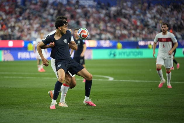 Turkiye v USA - FIFA World Cup, WM, Weltmeisterschaft, Fussball 2026 - Group D LOS ANGELES, CALIFORNIA - JUNE 25: Ricardo Pepi of USA in action during the 2026 FIFA World Cup First Stage Group D match between Turkiye and USA at the Los Angeles Stadium (SoFi Stadium) in Inglewood, California, United States on June 25, 2026. Tayfun Coskun Anadolu California United States. Editorial use only. Please get in touch for any other usage.  Copyright: x2026xAnadoluxTayfunxCoskunx