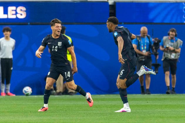 June 25, 2026, Los Angeles, California, USA: United States Auston Trusty (6) celebrates after scoring against the Turkey during the FIFA World Cup, WM, Weltmeisterschaft, Fussball Group D soccer match at SoFi Stadium in Inglewood, Calif., Thursday, June 25, 2026. World Cup 2026: United States Vs Turkey  - ZUMAc68_ 20260625_zaf_c68_022 Copyright: xRingoxChiux