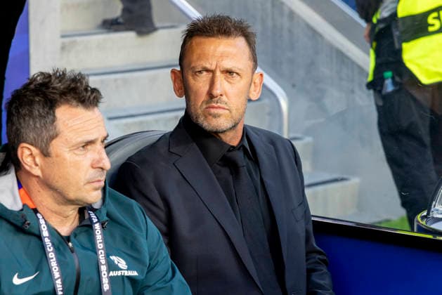 SANTA CLARA, CA - JUNE 25: Tony Popovic of Australia before the FIFA World Cup, WM, Weltmeisterschaft, Fussball Group D match between Paraguay and Australia on June 25, 2026 at San Francisco Bay Area Stadium in Santa Clara, CA. (Photo by Bob Kupbens Icon Sportswire) SOCCER: JUN 25 FIFA World Cup 26 Group D - Paraguay vs Australia EDITORIAL USE ONLY Icon260625005