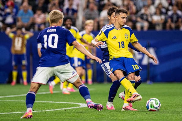 Yasin Ayari of Sweden during the FIFA World Cup, WM, Weltmeisterschaft, Fussball 2026 Group F match between Japan and Sweden at Dallas Stadium in Arlington, Texas, United States, on June 25th, 2026. (Photo by Riquelve Nata Sports Press Photo)  Copyright: xRiquelvexNata SportsxPressxPhotox Sportspressphoto_SPR177375