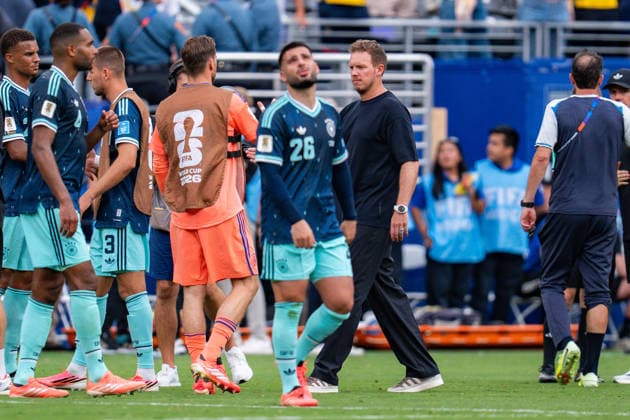 FIFA Fussball Weltmeisterschaft 2026, Gruppe E, Spiel 3, Ecuador vs Deutschand, 25.06.2026, Metlife-Stadion in New Jersey Deniz Undav (Deutschland) unzufrieden nach Abpfiff Julian Nagelsmann (Deutschland) *** 2026 FIFA World Cup, Group E, Match 3, Ecuador vs. Germany, June 25, 2026, MetLife Stadium in New Jersey; Deniz Undav (Germany) dissatisfied after the final whistle; Julian Nagelsmann (Germany) Copyright: xBahhoxKarax