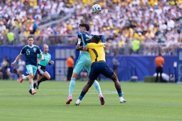 RECORD DATE NOT STATED match between Ecuador and Germany for the 2026 FIFA World Cup, WM, Weltmeisterschaft, Fussball New Jersey (USA), 06 25 2026 - World Cup Ecuador vs Germany. Action in the match between Ecuador and Germany for the FIFA World Cup 2026 group stage at MetLife Stadium on the afternoon of Thursday, June 25, 2026 in New Jersey, USA. Credit: Paulo H Dias PhD Press TheNews2.(Foto: Phd Press Thenews2 imago images) SPO  Copyright: xPHDxPRESSx