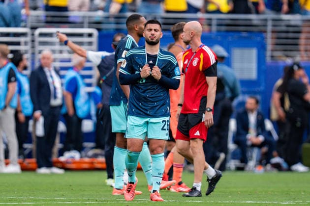FIFA Fussball Weltmeisterschaft 2026, Gruppe E, Spiel 3, Ecuador vs Deutschand, 25.06.2026, Metlife-Stadion in New Jersey Deniz Undav (Deutschland) unzufrieden nach Abpfiff *** 2026 FIFA World Cup, Group E, Match 3, Ecuador vs. Germany, June 25, 2026, MetLife Stadium in New Jersey: Deniz Undav of Germany dissatisfied after the final whistle Copyright: xBahhoxKarax