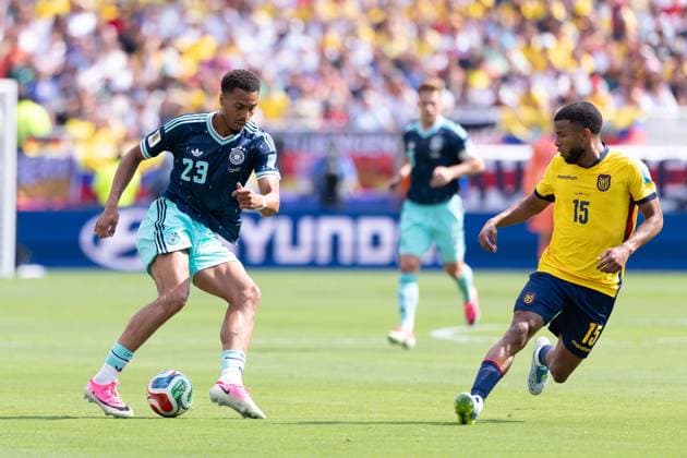 RECORD DATE NOT STATED match between Ecuador and Germany for the 2026 FIFA World Cup, WM, Weltmeisterschaft, Fussball New Jersey (USA), 06 25 2026 - World Cup Ecuador vs Germany. Action in the match between Ecuador and Germany for the FIFA World Cup 2026 group stage at MetLife Stadium on the afternoon of Thursday, June 25, 2026 in New Jersey, USA. Credit: Paulo H Dias PhD Press TheNews2.(Foto: Phd Press Thenews2 imago images) SPO  Copyright: xPHDxPRESSx