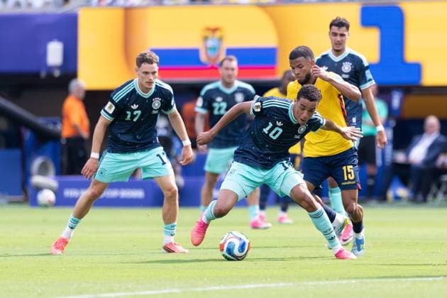RECORD DATE NOT STATED match between Ecuador and Germany for the 2026 FIFA World Cup, WM, Weltmeisterschaft, Fussball New Jersey (USA), 06 25 2026 - World Cup Ecuador vs Germany. Action in the match between Ecuador and Germany for the FIFA World Cup 2026 group stage at MetLife Stadium on the afternoon of Thursday, June 25, 2026 in New Jersey, USA. Credit: Paulo H Dias PhD Press TheNews2.(Foto: Phd Press Thenews2 imago images) SPO  Copyright: xPHDxPRESSx