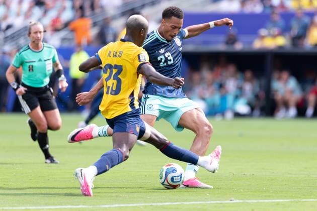 RECORD DATE NOT STATED match between Ecuador and Germany for the 2026 FIFA World Cup, WM, Weltmeisterschaft, Fussball New Jersey (USA), 06 25 2026 - World Cup Ecuador vs Germany. Action in the match between Ecuador and Germany for the FIFA World Cup 2026 group stage at MetLife Stadium on the afternoon of Thursday, June 25, 2026 in New Jersey, USA. Credit: Paulo H Dias PhD Press TheNews2.(Foto: Phd Press Thenews2 imago images) SPO  Copyright: xPHDxPRESSx