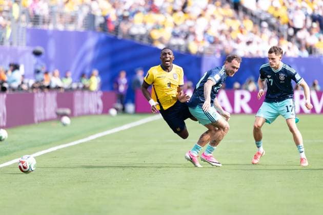 RECORD DATE NOT STATED match between Ecuador and Germany for the 2026 FIFA World Cup, WM, Weltmeisterschaft, Fussball New Jersey (USA), 06 25 2026 - World Cup Ecuador vs Germany. Action in the match between Ecuador and Germany for the FIFA World Cup 2026 group stage at MetLife Stadium on the afternoon of Thursday, June 25, 2026 in New Jersey, USA. Credit: Paulo H Dias PhD Press TheNews2.(Foto: Phd Press Thenews2 imago images) SPO  Copyright: xPHDxPRESSx