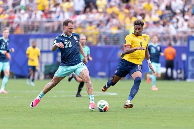 RECORD DATE NOT STATED match between Ecuador and Germany for the 2026 FIFA World Cup, WM, Weltmeisterschaft, Fussball New Jersey (USA), 06 25 2026 - World Cup Ecuador vs Germany. Action in the match between Ecuador and Germany for the FIFA World Cup 2026 group stage at MetLife Stadium on the afternoon of Thursday, June 25, 2026 in New Jersey, USA. Credit: Paulo H Dias PhD Press TheNews2.(Foto: Phd Press Thenews2 imago images) SPO  Copyright: xPHDxPRESSx