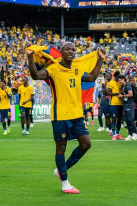 FIFA Fussball Weltmeisterschaft 2026, Gruppe E, Spiel 3, Ecuador vs Deutschand, 25.06.2026, Metlife-Stadion in New Jersey Moises Caicedo (Ecuador) *** 2026 FIFA World Cup, Group E, Match 3, Ecuador vs. Germany, June 25, 2026, MetLife Stadium in New Jersey, Moises Caicedo, Ecuador Copyright: xBahhoxKarax