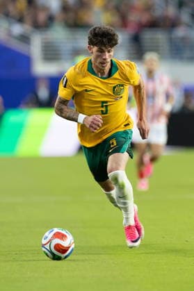 FIFA World Cup, WM, Weltmeisterschaft, Fussball 2026 - Group D - Paraguay vs Australia Australia defender Jordan Bos in action during the FIFA World Cup 2026 group stage match Paraguay vs Australia, at San Francisco Bay Area Stadium in Santa Clara, USA, 25 June 2026. SANTA CLARA United States  Copyright: xBENJAMINxFANJOYx