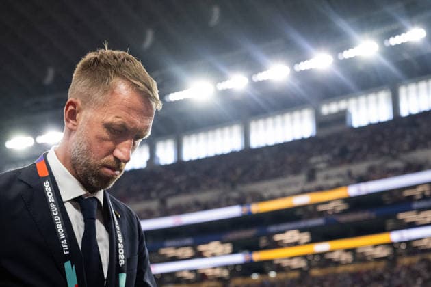 260625 Head coach Graham Potter of Sweden ahead of the FIFA World Cup, WM, Weltmeisterschaft, Fussball 2026 football match between Japan and Sweden on June 25, 2026 in Dallas. Photo: Petter Arvidson BILDBYRAN kod PA PA1259 bbeng fotboll football soccer fotball vm fotbolls-vm fotball-vm fotbolls-vm 2026 fifa world cup 2026 sverige sweden sverige a japan depp *** June 25, 2026: Sweden’s head coach Graham Potter ahead of the 2026 FIFA World Cup soccer match between Japan and Sweden on June 25, 2026 in Dallas. Photo by Petter Arvidson, BILDBYRAN. Code: PA PA1259 bbeng soccer football fotball World Cup soccer World Cup 2026 FIFA World Cup 2026 Sweden Sweden A Japan depp  Copyright: PETTERxARVIDSON BB260625PA293