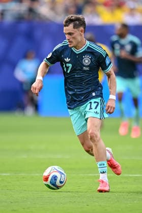 Florian Wirtz (Germany) controls the Ball during the FIFA World Cup, WM, Weltmeisterschaft, Fussball 2026 Group E match between Ecuador and Germany at New York New Jersey Stadium on June 25, 2026 in East Rutherford, United States. (Photo by Harry Langer DeFodi Images) - *** Florian Wirtz of Germany controls the ball during the 2026 FIFA World Cup Group E match between Ecuador and Germany at New York New Jersey Stadium on June 25, 2026, in East Rutherford, United States. Photo by Harry Langer, DeFodi Images