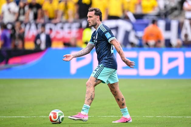 David Raum (Germany) controls the Ball during the FIFA World Cup, WM, Weltmeisterschaft, Fussball 2026 Group E match between Ecuador and Germany at New York New Jersey Stadium on June 25, 2026 in East Rutherford, United States. (Photo by Harry Langer DeFodi Images) - *** David Raum of Germany controls the ball during the 2026 FIFA World Cup Group E match between Ecuador and Germany at New York New Jersey Stadium on June 25, 2026, in East Rutherford, United States. Photo by Harry Langer, DeFodi Images