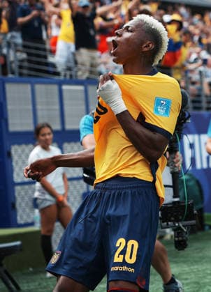 260626 -- NEW JERSEY, June 26, 2026 -- Nilson Angulo of Ecuador celebrates scoring during the group E match between Ecuador and Germany at the 2026 FIFA World Cup, WM, Weltmeisterschaft, Fussball at New York New Jersey Stadium in New Jersey, the United States, June 25, 2026. SPU.S.-NEW JERSEY-FOOTBALL-FIFA WORLD CUP-GROUP E-ECU VS GER XuxChang  (SP)U.S.-NEW JERSEY-FOOTBALL-FIFA WORLD CUP-GROUP E-ECU VS GER IMAGO XuxChang  imago images 0860042416