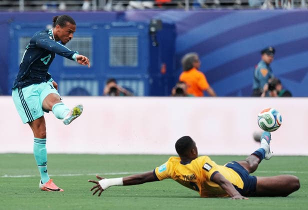 260626 -- NEW JERSEY, June 26, 2026 -- Leroy Sane L of Germany competes during the group E match between Ecuador and Germany at the 2026 FIFA World Cup, WM, Weltmeisterschaft, Fussball at New York New Jersey Stadium in New Jersey, the United States, June 25, 2026. SPU.S.-NEW JERSEY-FOOTBALL-FIFA WORLD CUP-GROUP E-ECU VS GER XuxChang  (SP)U.S.-NEW JERSEY-FOOTBALL-FIFA WORLD CUP-GROUP E-ECU VS GER IMAGO XuxChang  imago images 0860044966