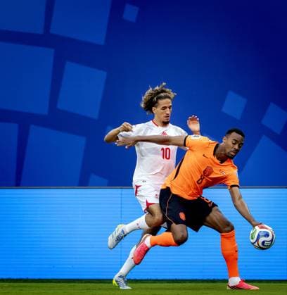 KANSAS - (lr) Hannibal Mejbri of Tunisia, Ryan Gravenberch of the Netherlands during the FIFA World Cup, WM, Weltmeisterschaft, Fussball 2026 Group F match between Tunisia and the Netherlands at Kansas City Stadium on June 25, 2026 in Kansas, United States. KOEN VAN WEEL ANP FIFA World Cup 2026 group stage 2026 xVIxANPxSportx xxANPxIVx 562019557 originalFilename: 562019557.jpg