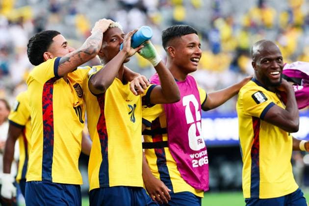 June 25, 2026, East Rutherford, Nj, United States of America: Nilson Angulo player of Ecuador celebrateS qualifying for the knockout stage after defeating Germany 2-1 in the third round of Group E of the 2026 FIFA World Cup, WM, Weltmeisterschaft, Fussball group stage at New York New Jersey Stadium, in East Rutherford, United States, on Thursday, June 25, 2026.(Foto: Brazil Photo Press Brazil Photo Press) INTERNATIONAL East Rutherford United States of America - ZUMAv122 0860056519st Copyright: xWilliamxVolcovx