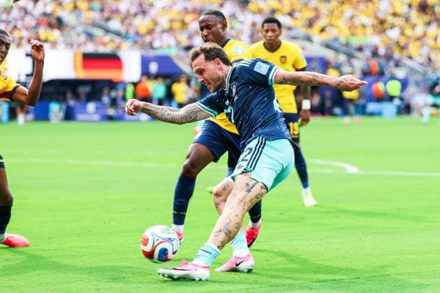 June 25, 2026, East Rutherford, Nj, United States of America: David Raum player of Germany during the match between Ecuador and Germany in the third round of Group E of the 2026 FIFA World Cup, WM, Weltmeisterschaft, Fussball group stage at New York New Jersey Stadium, in East Rutherford, United States, on Thursday, June 25, 2026.(Foto: Brazil Photo Press Brazil Photo Press) INTERNATIONAL East Rutherford United States of America - ZUMAv122 0860057252st Copyright: xWilliamxVolcovx