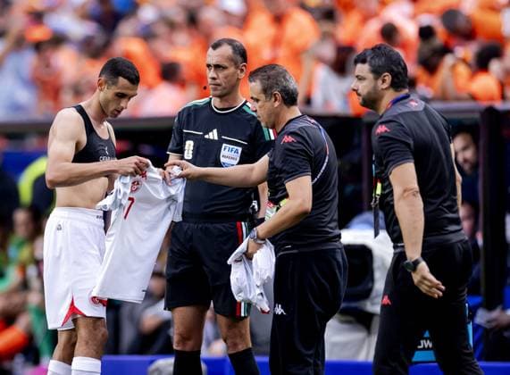KANSAS - Ellyes Skhiri of Tunisia during the FIFA 2026 Group F match between Tunisia and the Netherlands at Kansas City Stadium on June 25, 2026, in Kansas, United States. ROBIN VAN LONKHUIJSEN ANP FIFA World Cup, WM, Weltmeisterschaft, Fussball 2026 group stage 2026 xVIxANPxSportx xxANPxIVx 562024092 originalFilename: 562024092.jpg
