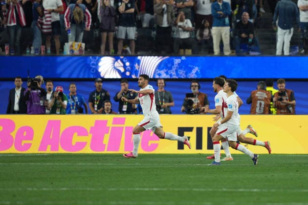 RECORD DATE NOT STATED 25th June 2026; SoFi Stadium, Los Angeles, California, United States of America; FIFA World Cup, WM, Weltmeisterschaft, Fussball Football, Turkey versus United States of America; Kaan Ayhan of Turkey celebrates scoring his sides third goal of the match in the 90+8th minute to make the score 3-2 to Turkey AlecxBrown