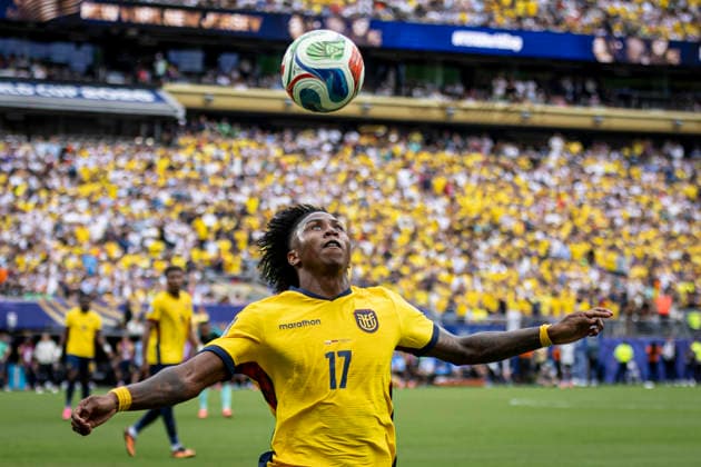 FOOTBALL : Allemagne vs Equateur- Coupe du monde FIFA 2026. Stade de Newark, New Jersey, Etats-Unis. 25-06-2026 Angelo Preciado 17 (Ecuador)  Copyright: xelyxandroxcegarrax
