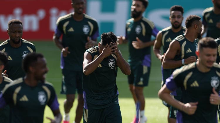 (260626) -- HOUSTON, June 26, 2026 -- Players of Saudi Arabia attend a training session at the FIFA World Cup, WM, Weltmeisterschaft, Fussball 2026 in Houston, the United States, on June 25, 2026. ) (SP)U.S.-HOUSTON-FOOTBALL-FIFA WORLD CUP-TRAINING-SAUDI ARABIA LixMing 