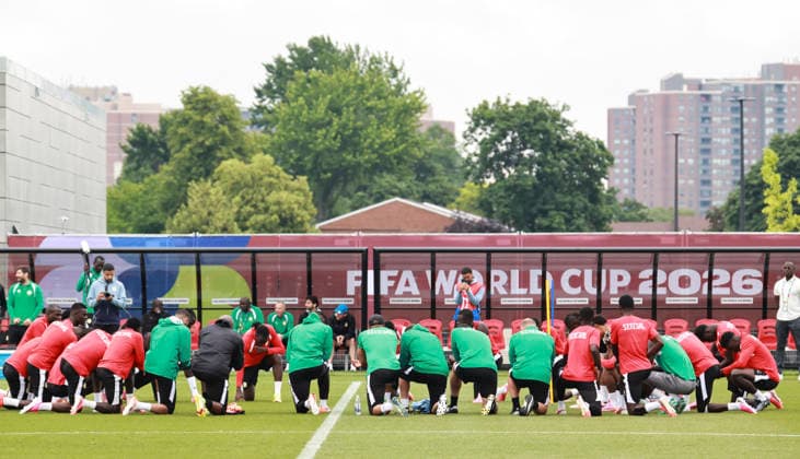 (260626) -- TORONTO, June 26, 2026 -- Players of Senegal attend a training session at the FIFA World Cup, WM, Weltmeisterschaft, Fussball 2026 in Toronto, Canada on June 25, 2026. (Photo by Xinhua) (SP)CANADA-TORONTO-FOOTBALL-FIFA WORLD CUP-TRAINING-SENEGAL YangxShu 