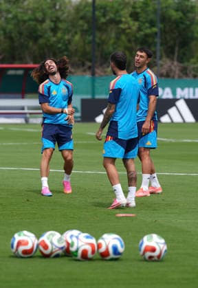 (260626) -- GUADALAJARA, June 26, 2026 -- Players of Spain attend a training session at the 2026 FIFA World Cup, WM, Weltmeisterschaft, Fussball in Guadalajara, Mexico, June 25, 2026. (Photo by Xinhua) (SP)MEXICO-GUADALAJARA-FIFA WORLD CUP-SPAIN-TRAINING MartinxZabala 