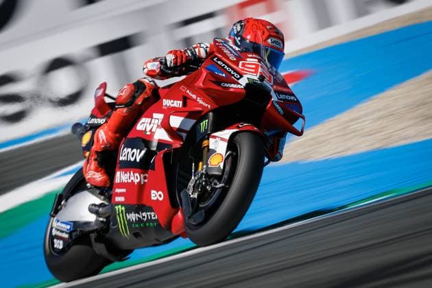 ASSEN - Marc Marquez (SPA) on his Ducati during Moto GP practice ahead of the 95th edition of the Assen TT. VINCENT JANNINK ANP xVIxANPxSportx xxANPxIVx 562041558 originalFilename: 562041558.jpg