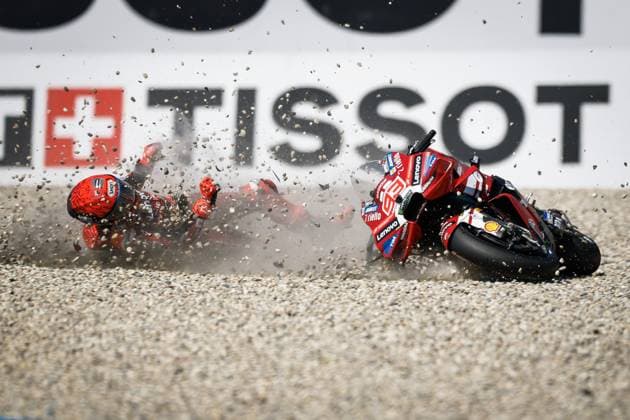 Sport Bilder des Tages ASSEN - Marc Marquez (SPA) crashed his Ducati during Moto GP practice ahead of the 95th edition of the Assen TT. VINCENT JANNINK ANP xVIxANPxSportx xxANPxIVx 562042471 originalFilename: 562042471.jpg
